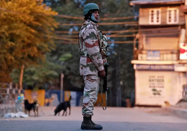 an indo tibetan border police itbp personnel stands guard on a road in srinagar october 31 2019 photo reuters an indo tibetan border police itbp personnel stands guard on a road in srinagar october 31 2019 photo reuters