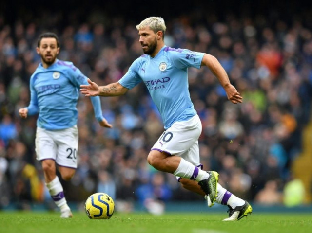 argentine striker marked his 350th appearance with two goals against southampton in the league cup win on tuesday photo afp argentine striker marked his 350th appearance with two goals against southampton in the league cup win on tuesday photo afp