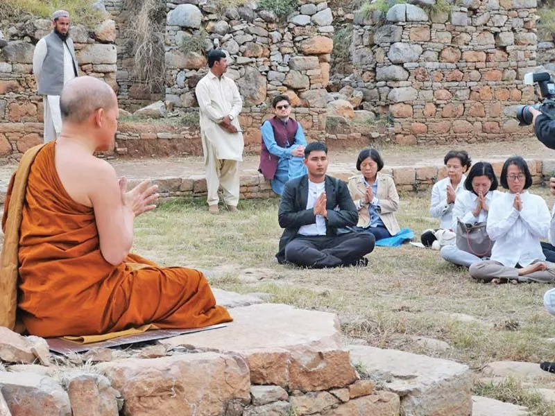 thailand s chief monk arayawangs talks about the importance of the bahmala stuppa and also meditates at the site photos express thailand s chief monk arayawangs talks about the importance of the bahmala stuppa and also meditates at the site photos express