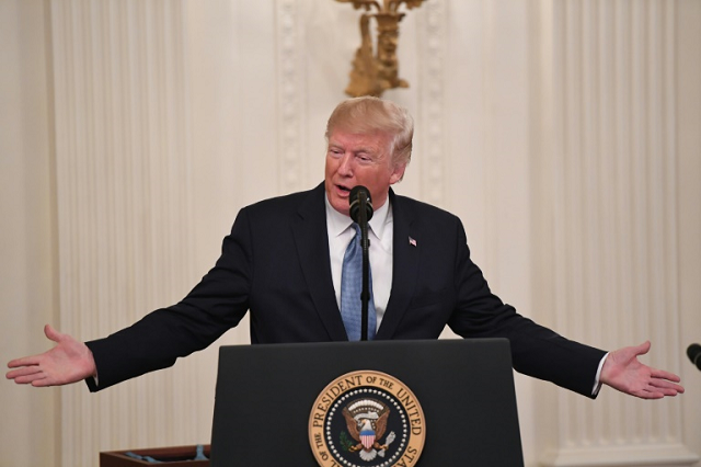 us president donald trump called on republicans to rally around him as the impeachment investigation against him gained force photo afp us president donald trump called on republicans to rally around him as the impeachment investigation against him gained force photo afp