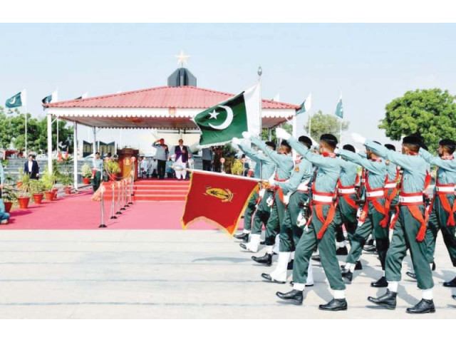 the passing out parade was held at the sindh rangers training centre on saturday photo express the passing out parade was held at the sindh rangers training centre on saturday photo express
