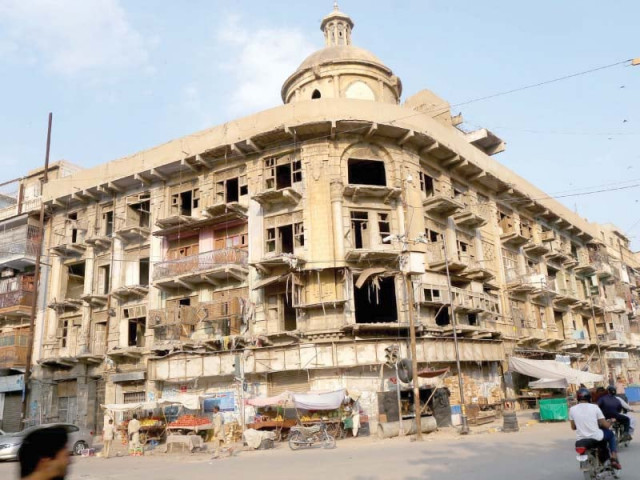 an old building in saddar town is in dilapidated condition leaving it susceptible to accident photo ppi an old building in saddar town is in dilapidated condition leaving it susceptible to accident photo ppi
