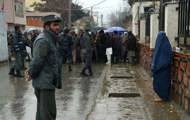 afghan policemen stand guard as people with visa issues queue up outside pakistan 039 s embassy in kabul in march 2019 the consular office has been closed until further notice for security reasons photo afp afghan policemen stand guard as people with visa issues queue up outside pakistan 039 s embassy in kabul in march 2019 the consular office has been closed until further notice for security reasons photo afp