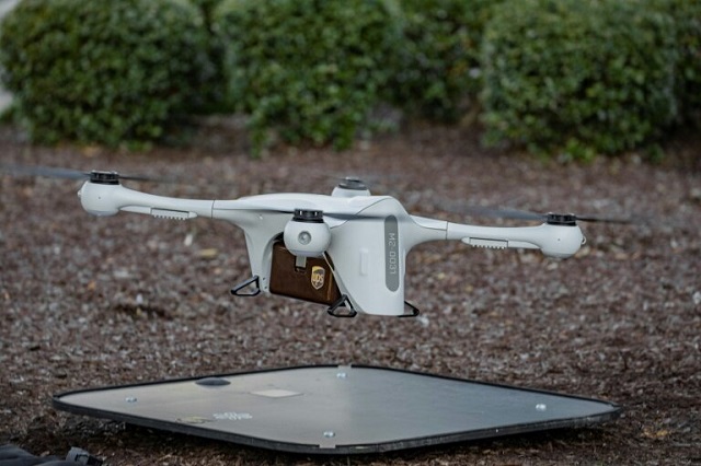 american delivery giant ups launched the first authorised use of unmanned drones to transport packages to recipients photo afp