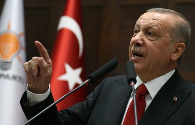 turkish president and leader of turkey 039 s ruling justice and development ak party recep tayyip erdogan speaks during his party 039 s parliamentary group meeting at the grand national assembly of turkey in ankara photo afp file