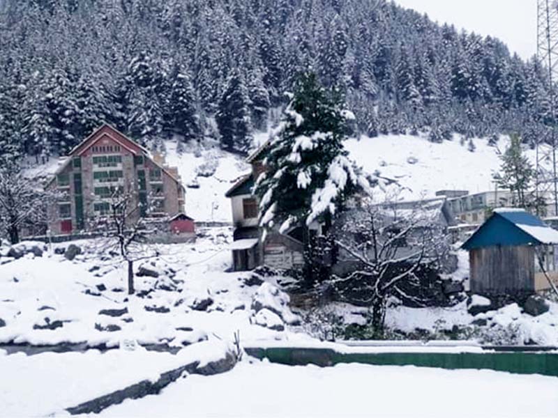 the naran landscape is covered in snow after the area receives its first snowfall of the winter photo zulfiqar ali express