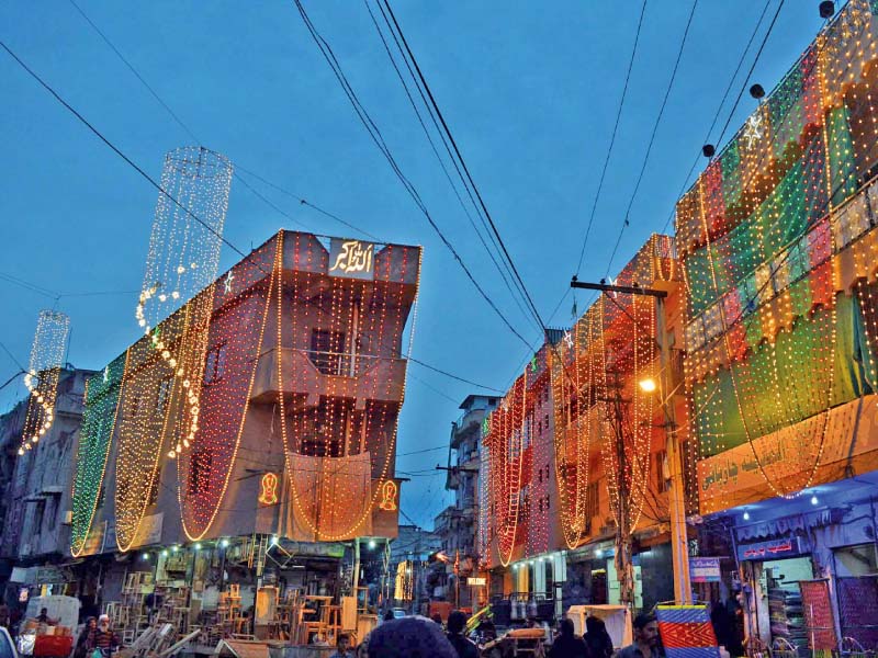 people have illuminated buildings to celebrate eid miladun nabi photo ppi