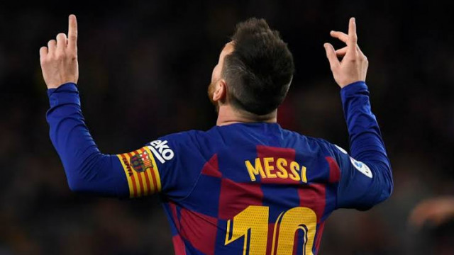 34th treble in la liga puts messi equal with cristiano ronaldo while a much needed win sends catalans above real photo afp 34th treble in la liga puts messi equal with cristiano ronaldo while a much needed win sends catalans above real photo afp