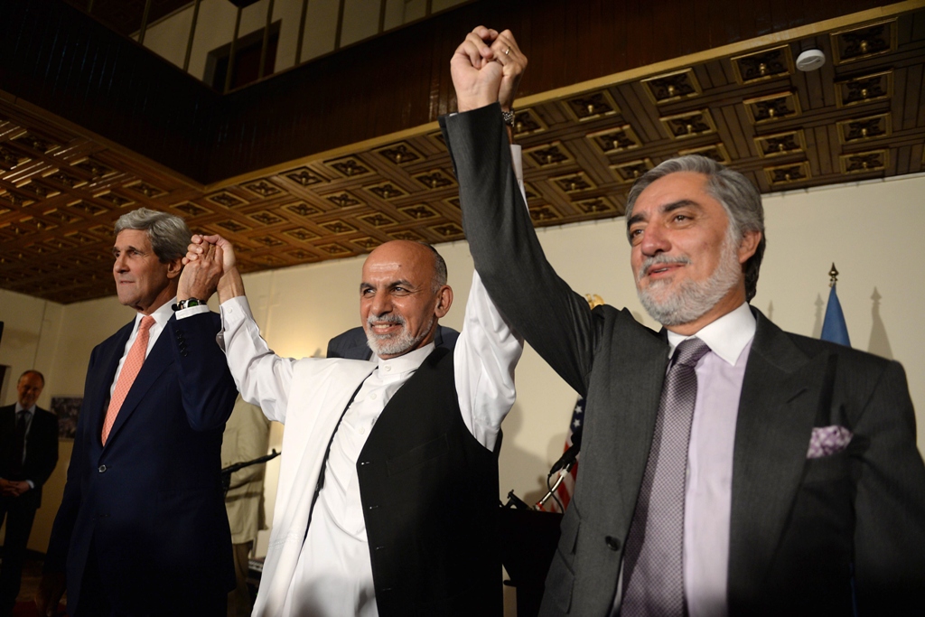 ashraf ghani l and abdullah abdullah r photo afp