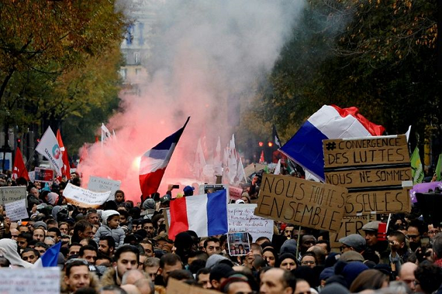 several thousand people turned out for the march in paris photo afp several thousand people turned out for the march in paris photo afp