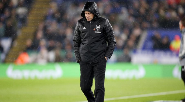 2 0 loss at leicester on saturday saw the gunners fall eight points behind the premier league 039 s top four photo afp 2 0 loss at leicester on saturday saw the gunners fall eight points behind the premier league 039 s top four photo afp