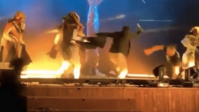 watch three performers attacked onstage during live play in riyadh