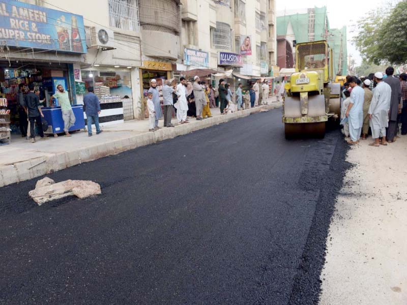 locals observe a newly constructed road authorities have started repair work to fix the dilapidated and broken thoroughfares in east district photo express