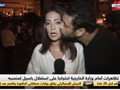 harassment debate erupts after lebanese reporter kissed on tv harassment debate erupts after lebanese reporter kissed on tv