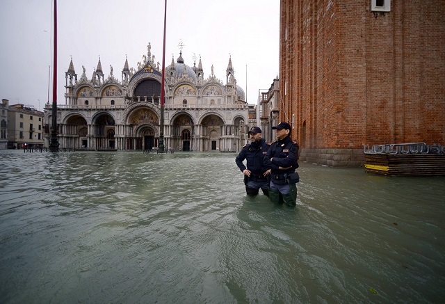 in pictures venice devastated by floods blamed on climate change