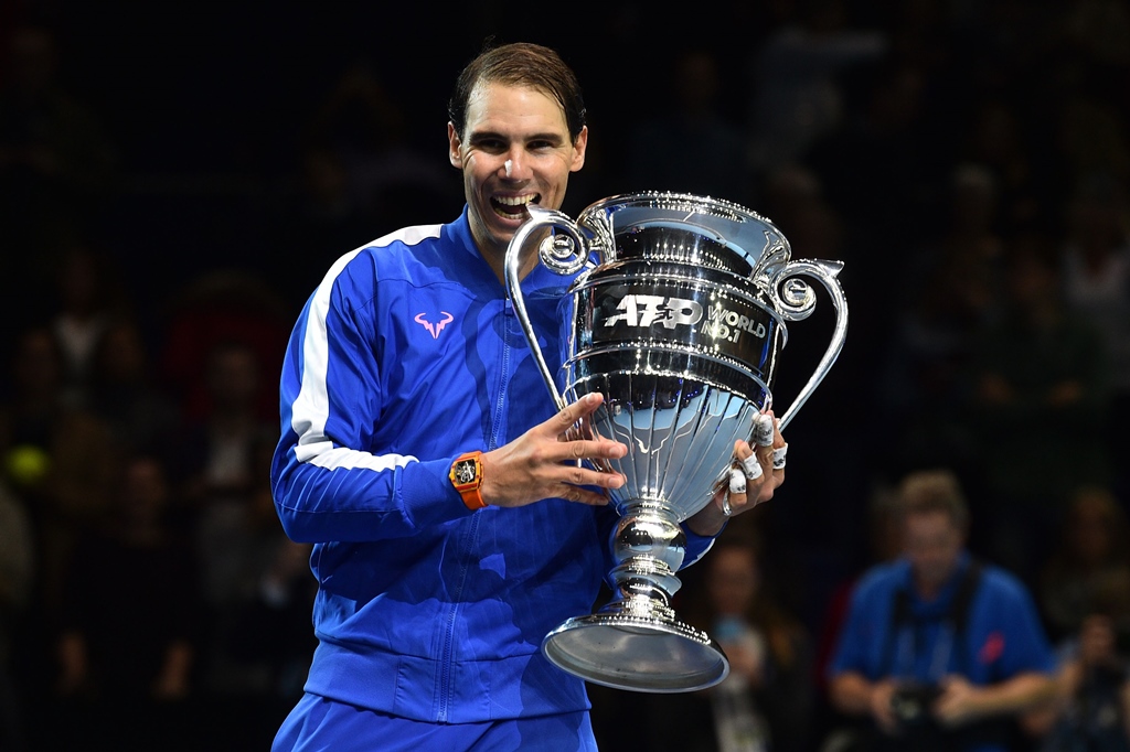 this if not that nadal s hopes of winning the atp finals title for the first time was over for another year but matching federer and djokovic 039 s five year end top spots was consolation photo afp