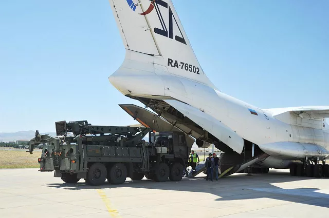 parts of a russian s 400 defense system are unloaded from a russian plane at murted airport near ankara turkey august 27 2019 photo reuters parts of a russian s 400 defense system are unloaded from a russian plane at murted airport near ankara turkey august 27 2019 photo reuters