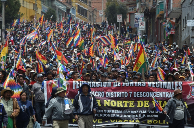 supporters of ousted bolivian leader evo morales launched fresh protests against the new government marching on la paz photo afp supporters of ousted bolivian leader evo morales launched fresh protests against the new government marching on la paz photo afp
