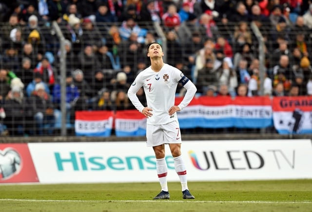 juve star scored his 99th international goal for portugal as reigning champions secured their place at the euro 2020 photo afp juve star scored his 99th international goal for portugal as reigning champions secured their place at the euro 2020 photo afp