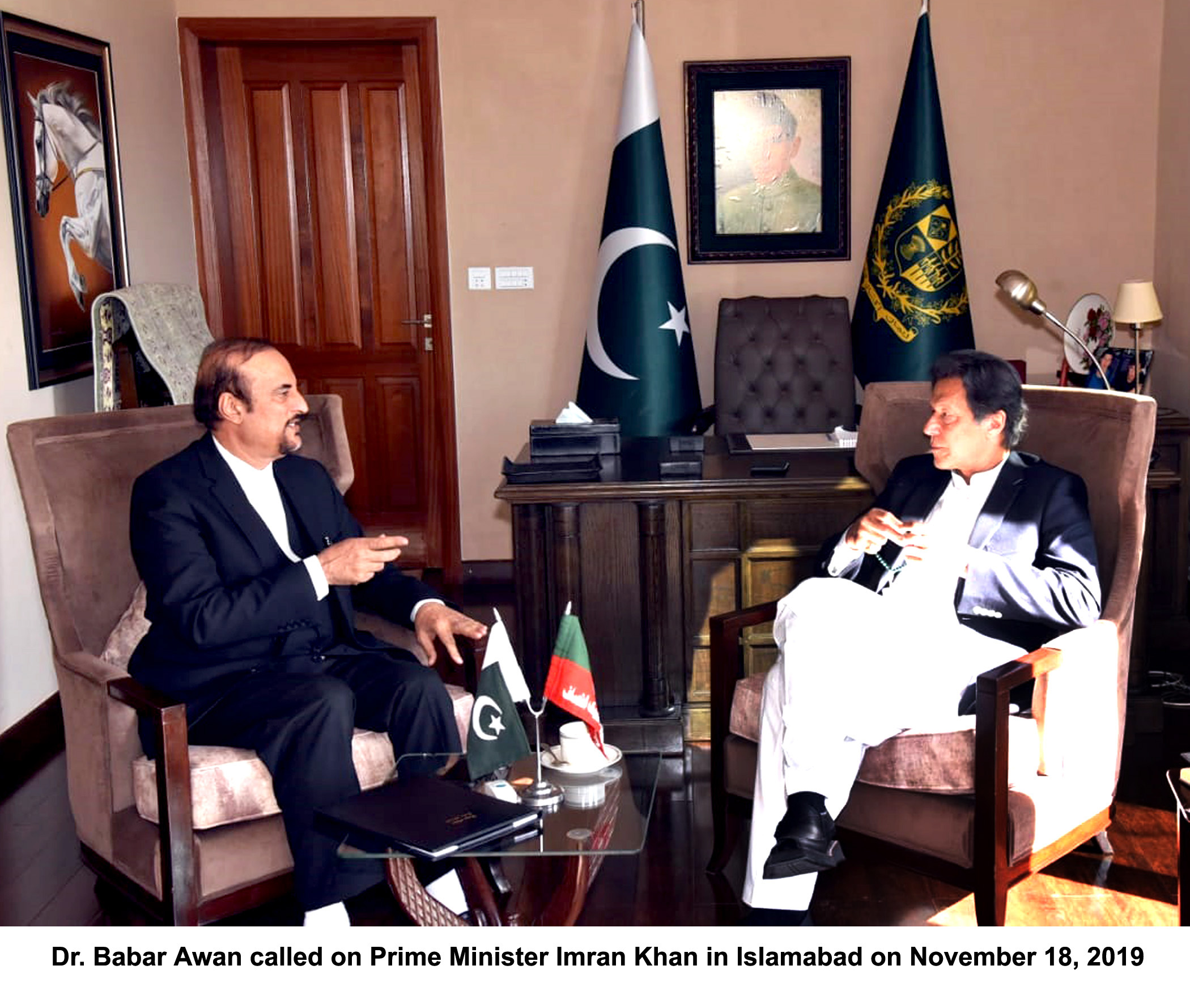 dr babar awan calls on prime minister imran khan in islamabad on monday photo pid