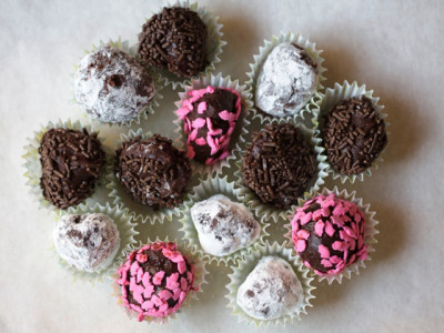 valentine s day is about family love and chocolate truffles