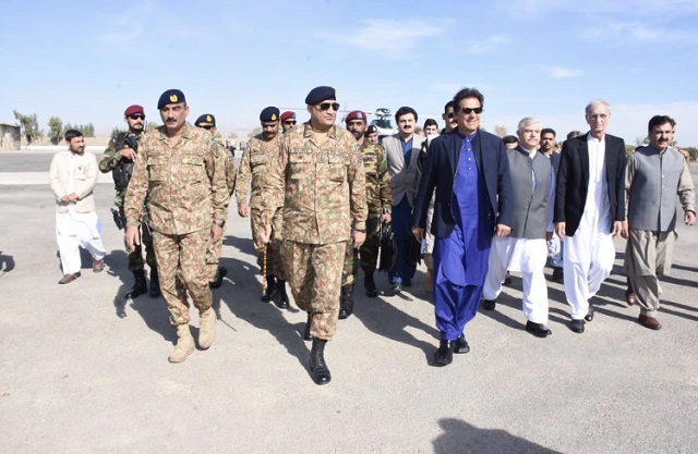 prime minister imran khan and chief of the army staff general qamar javed bajwa in miranshah photo ispr file