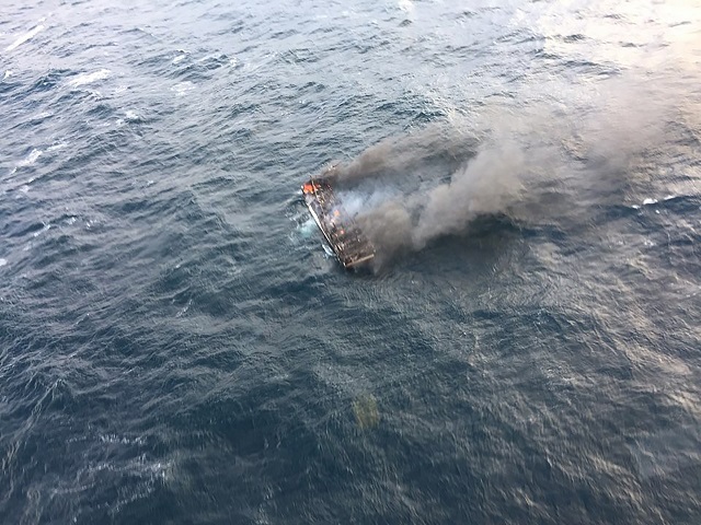 this photo shows a burning fishing boat in waters west off south korea 039 s southern island of jeju photo afp