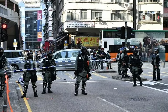hong kong police shot a protester on monday in the latest escalation in the city 039 s political crisis photo afp hong kong police shot a protester on monday in the latest escalation in the city 039 s political crisis photo afp