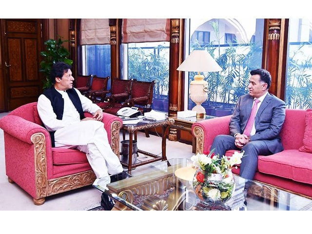 dg isi lt gen faiz hameed calls on pm imran khan at pm house photo pm house