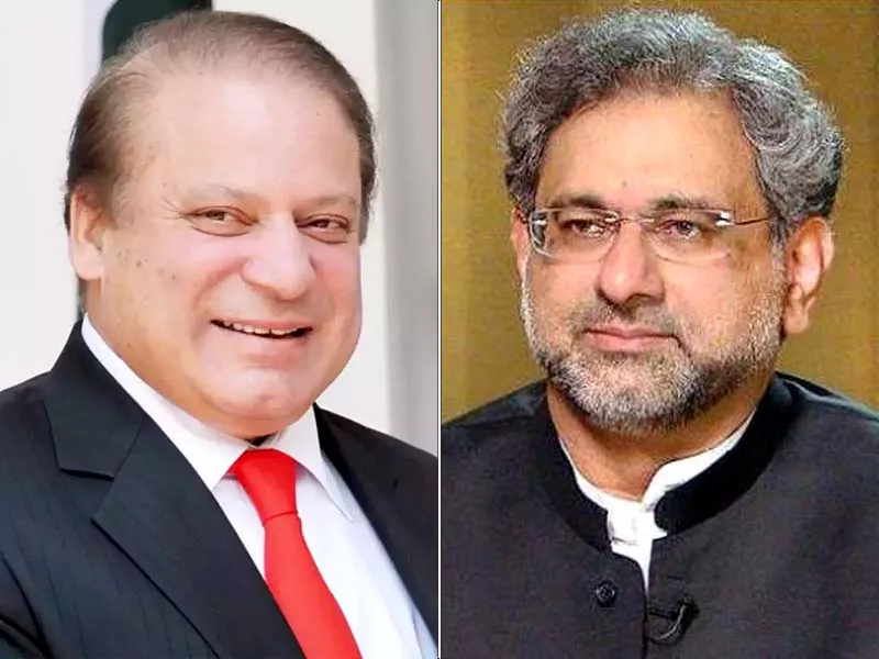 nawaz sharif left and shahid khaqan abbasi photo file nawaz sharif left and shahid khaqan abbasi photo file