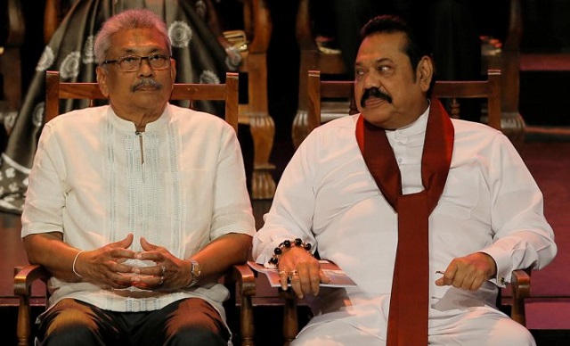 sri lankan president gotabhaya rajapaksa left and his brother mahinda rajapaksa photo reuters file