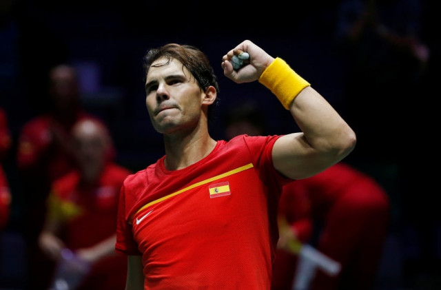 table leaders spain bagged top spot courtesy nadal s 6 4 6 3 win over croatia 039 s gojo after agut had beaten mektic 6 1 6 3 photo reuters table leaders spain bagged top spot courtesy nadal s 6 4 6 3 win over croatia 039 s gojo after agut had beaten mektic 6 1 6 3 photo reuters