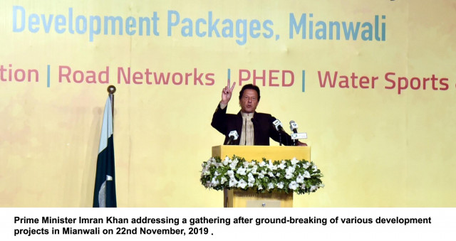 pm imran khan addresses a gathering in mianwali on friday photo pid pm imran khan addresses a gathering in mianwali on friday photo pid
