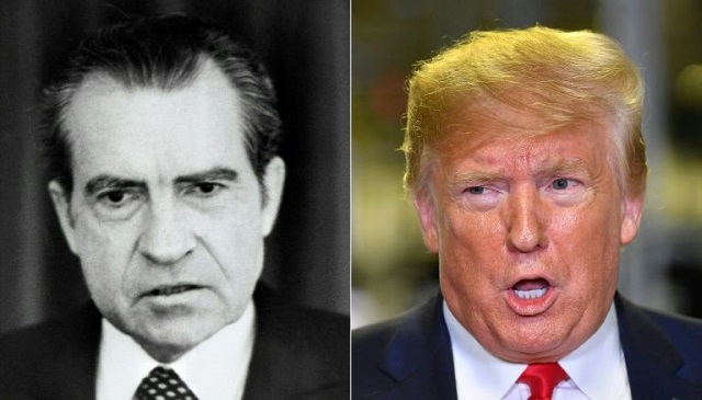 forty five years after richard nixon resigned president donald trump is threatened with impeachment photo afp