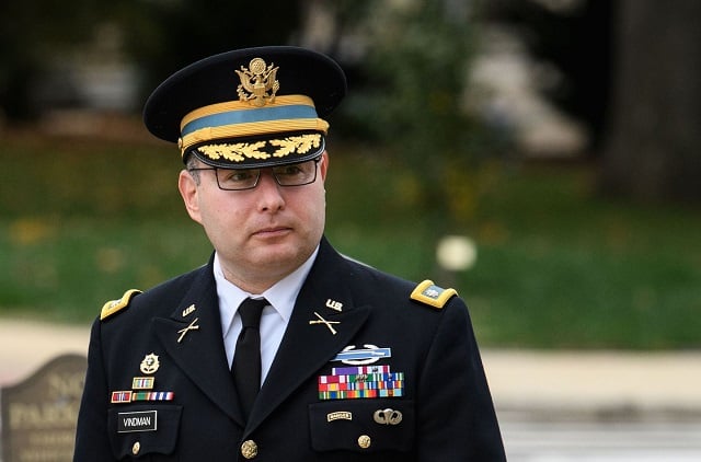 ukrainian born lieutenant colonel alexander vindman a national security council expert rebuffed attacks by proudly stating at the proceedings quot the uniform i wear today is that of the united states army quot photo afp