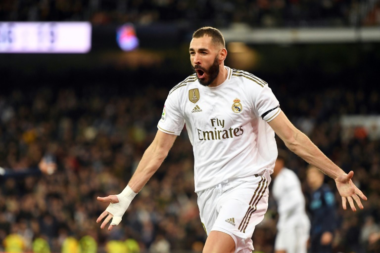 karim benzema scored his sixth goal in five games before fede valverde and luka modric wrapped up a 3 1 win photo afp