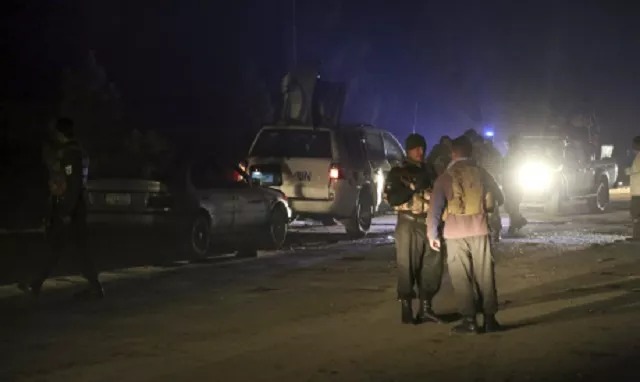 afghan security personnel arrive at the site of explosion in kabul photo afp afghan security personnel arrive at the site of explosion in kabul photo afp