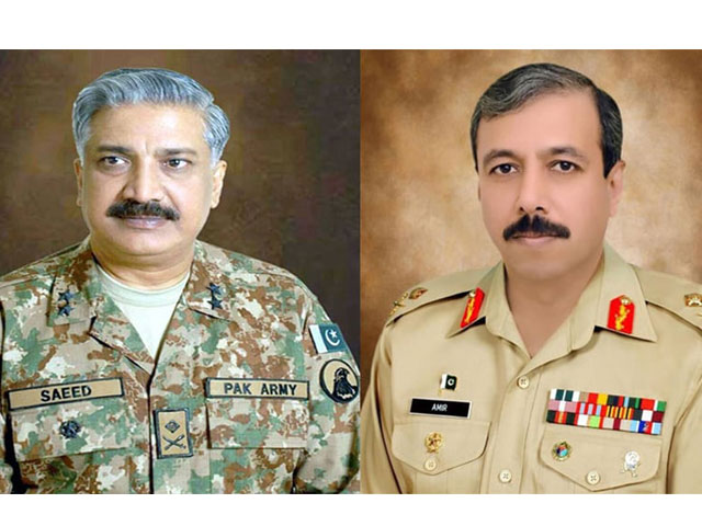 major generals ali amir awan right and muhammad saeed left