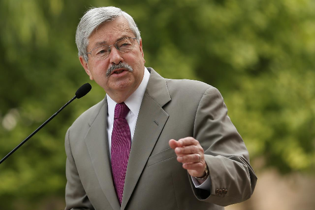 newly appointed us ambassador to china terry branstad speaks to the media in front of his residence in beijing photo reuters