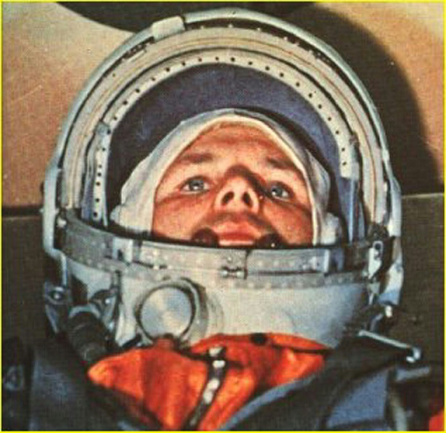 russian cosmonaut yuri gagarin the first man in space in his vostok 1 capsule on april 12 1961 photo afp