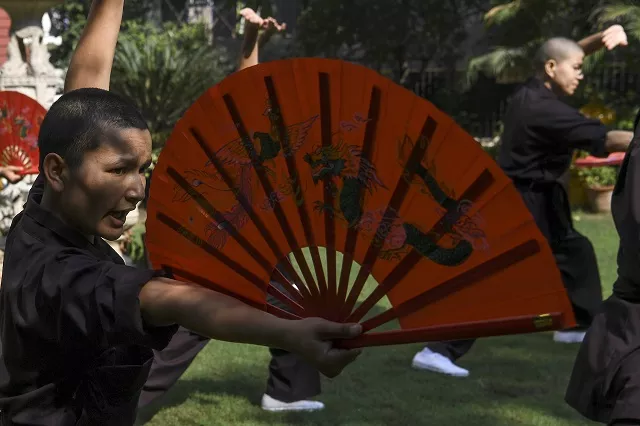 in this photo members of the kung fu nuns group demonstrate their skills in new delhi photo afp in this photo members of the kung fu nuns group demonstrate their skills in new delhi photo afp