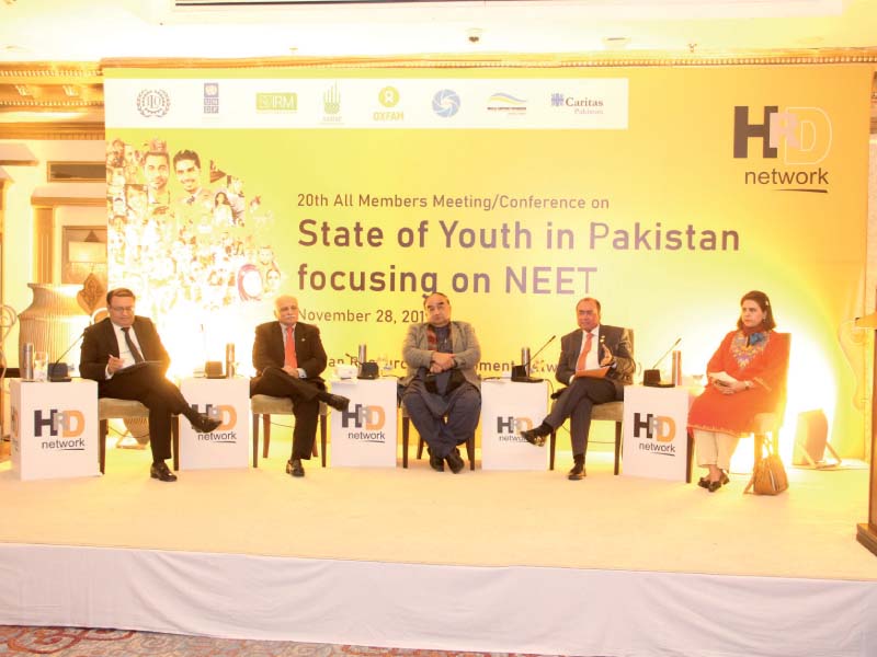 speakers express their views at youth not in employment education or training conference photo express