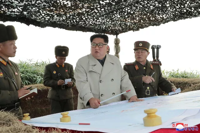 north korean leader kim jong un visits the changrindo defensive position on the west front photo reuters north korean leader kim jong un visits the changrindo defensive position on the west front photo reuters