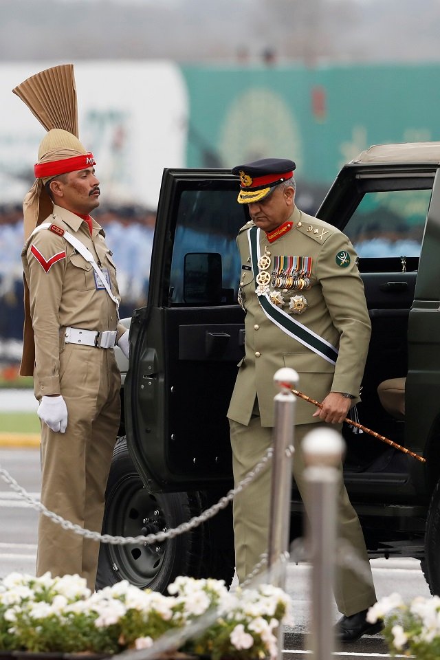 pakistan army 039 s chief of staff general qamar javed bajwa arrives to attend the pakistan day military parade in islamabad photo reuters file