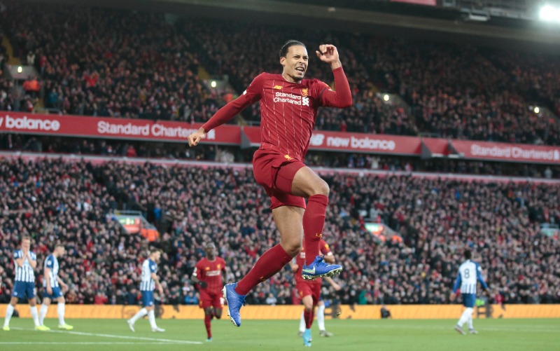 klopp s side extended their lead at the top of the premier league to 11 points with a nervy 2 1 win over brighton photo afp