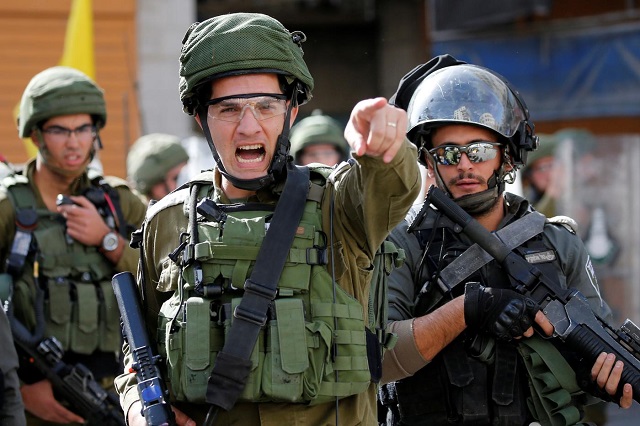 israeli soldiers during protests earlier this week in occupied west bank photo reuters