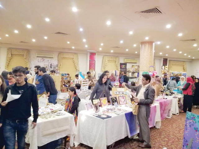the exhibition featured handiworks of local artists and highlighted ethnic styles such as block print and truck art photos expres the exhibition featured handiworks of local artists and highlighted ethnic styles such as block print and truck art photos expres