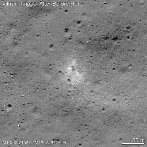 nasa released an image taken by its lunar reconnaissance orbiter that showed the site where india 039 s vikram lander crashed on the lunar surface in september 2019 photo afp nasa released an image taken by its lunar reconnaissance orbiter that showed the site where india 039 s vikram lander crashed on the lunar surface in september 2019 photo afp