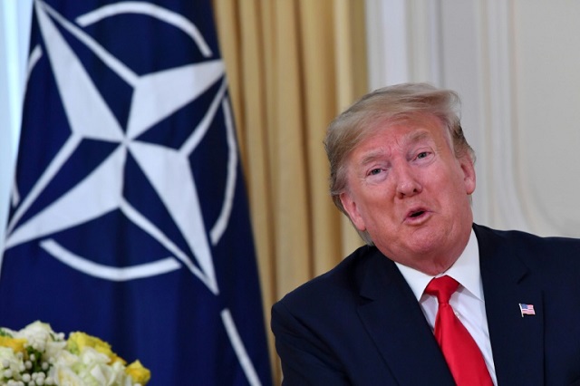 us president donald trump could not resist lashing out at french president emmanuel macron over his 039 brain dead 039 nato comments photo afp