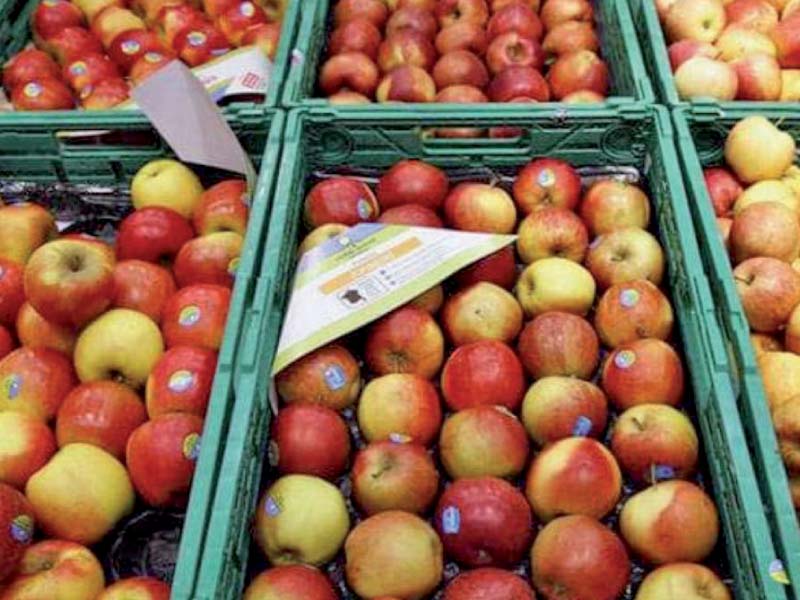 the official said apples are exported from iran to afghanistan and then sent to pakistan from afghanistan photo reuters